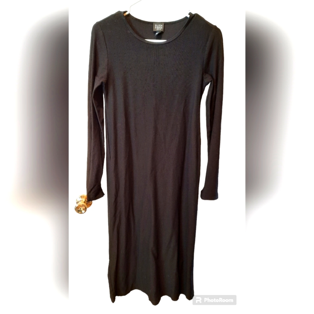 Eileen Fisher Black Long Sleeve Dress size PS